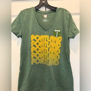 NWOT Green Portland Timbers v-neck T-Shirt